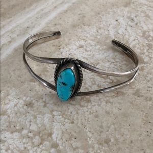 Genuine Turquoise Adjustable Cuff Bracelet
